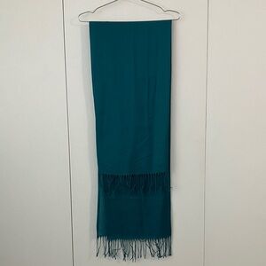 Teal Fringe Wrap Scarf - Women Accessories Scarves & Wraps